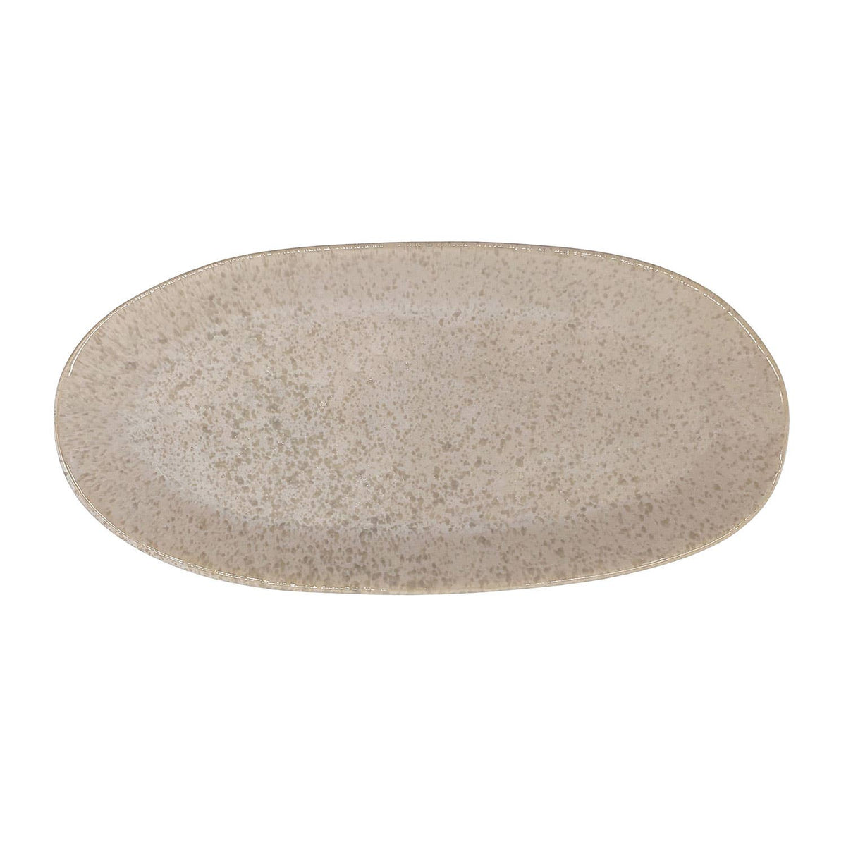 Steengoed Bord klein ovaal, 22,5 x 10,8 cm, modern grijs