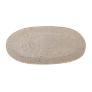 Steengoed Bord klein ovaal, 22,5 x 10,8 cm, modern grijs