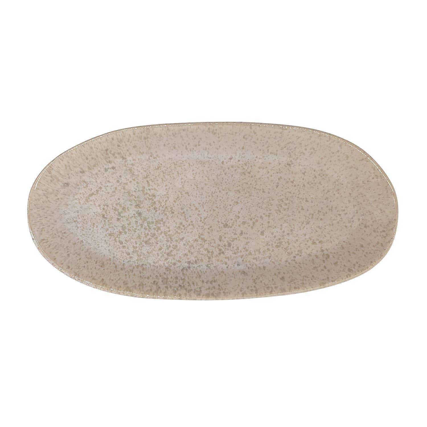 Steengoed Bord klein ovaal, 22,5 x 10,8 cm, modern grijs