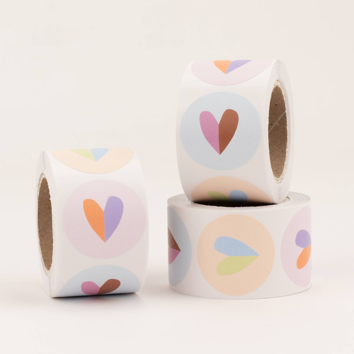 Sticker Hartfladderen (Pastelkleuren)