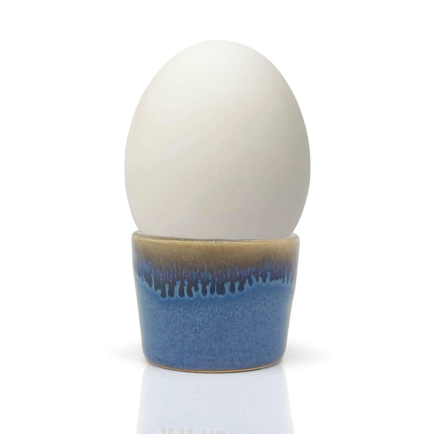 Steengoed eierdop "Anker" blauw