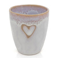 Stoneware ‘Heart’ espresso kopje in polar white