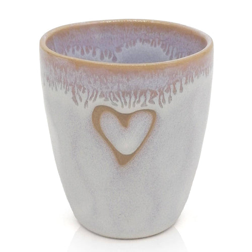 Stoneware ‘Heart’ espresso kopje in polar white