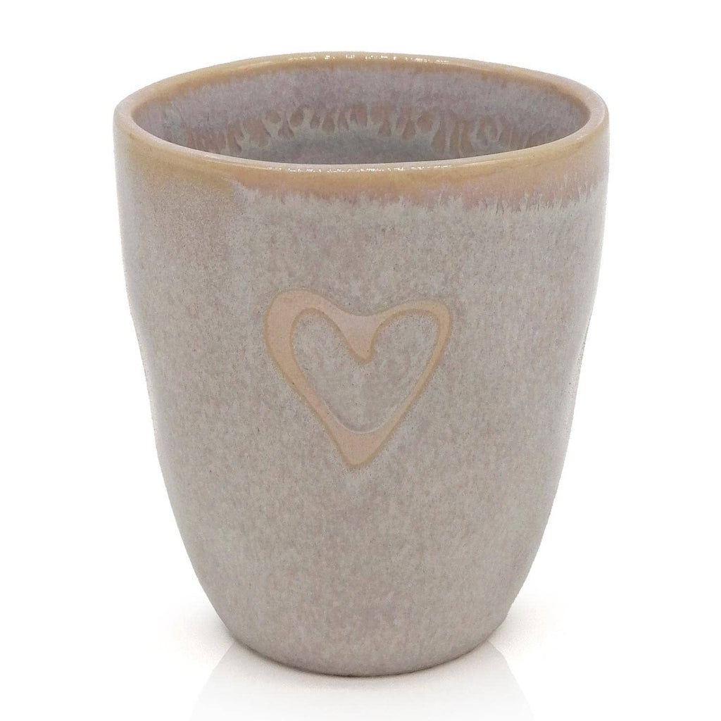 Steengoed espresso kopje ‘Heart’ in zandkleur