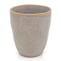 Steengoed espresso kopje ‘Heart’ in zandkleur