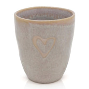 Steengoed espresso kopje ‘Heart’ in zandkleur