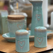 Steengoed zout- en peperstel "Anker" blauw