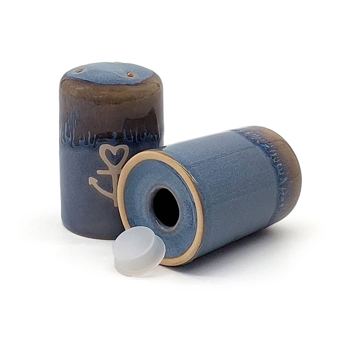 Steengoed zout- en peperstel "Anker" blauw