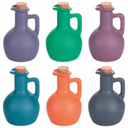 ANFORINA matte oliefles 250 ml met kurken dop, 6 assorti kleuren