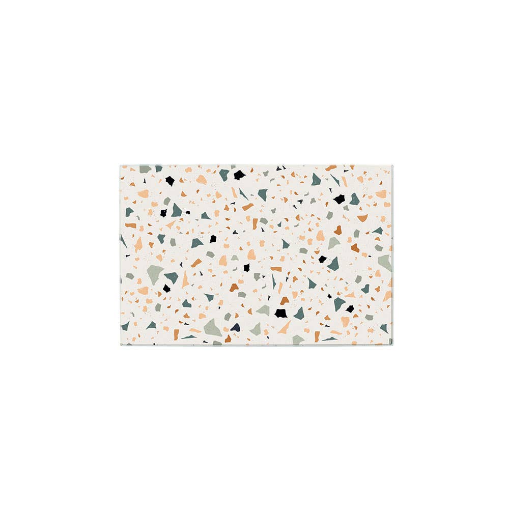 Glazen snijplank « Terrazzo »: Kleurrijk / Ca. 30 x 20 cm