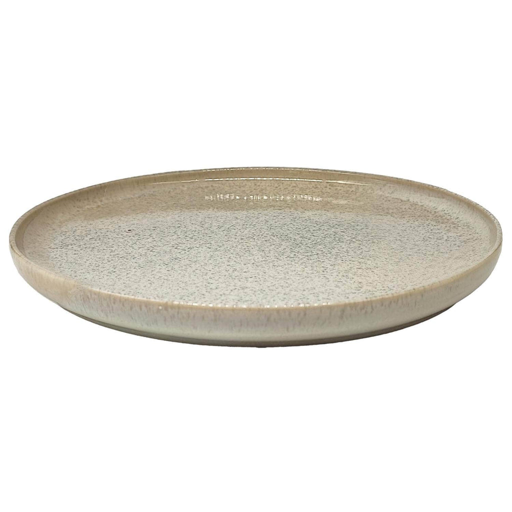 Groot stenen bord ø 27,5 cm, modern grijs