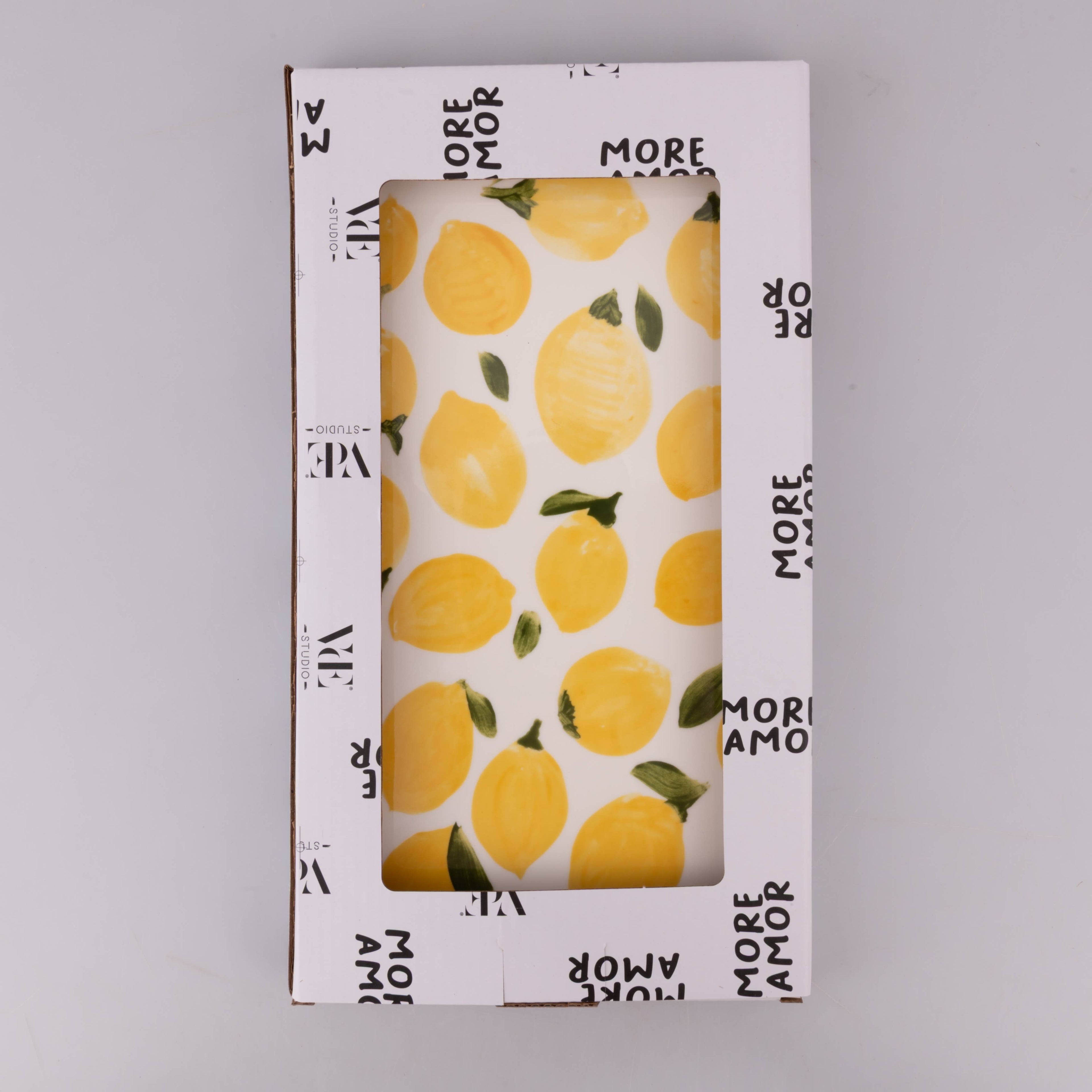 Fruit Life Rechthoekig bord 2 assorti 31,5 x 16,5 cm met citroendecoratie