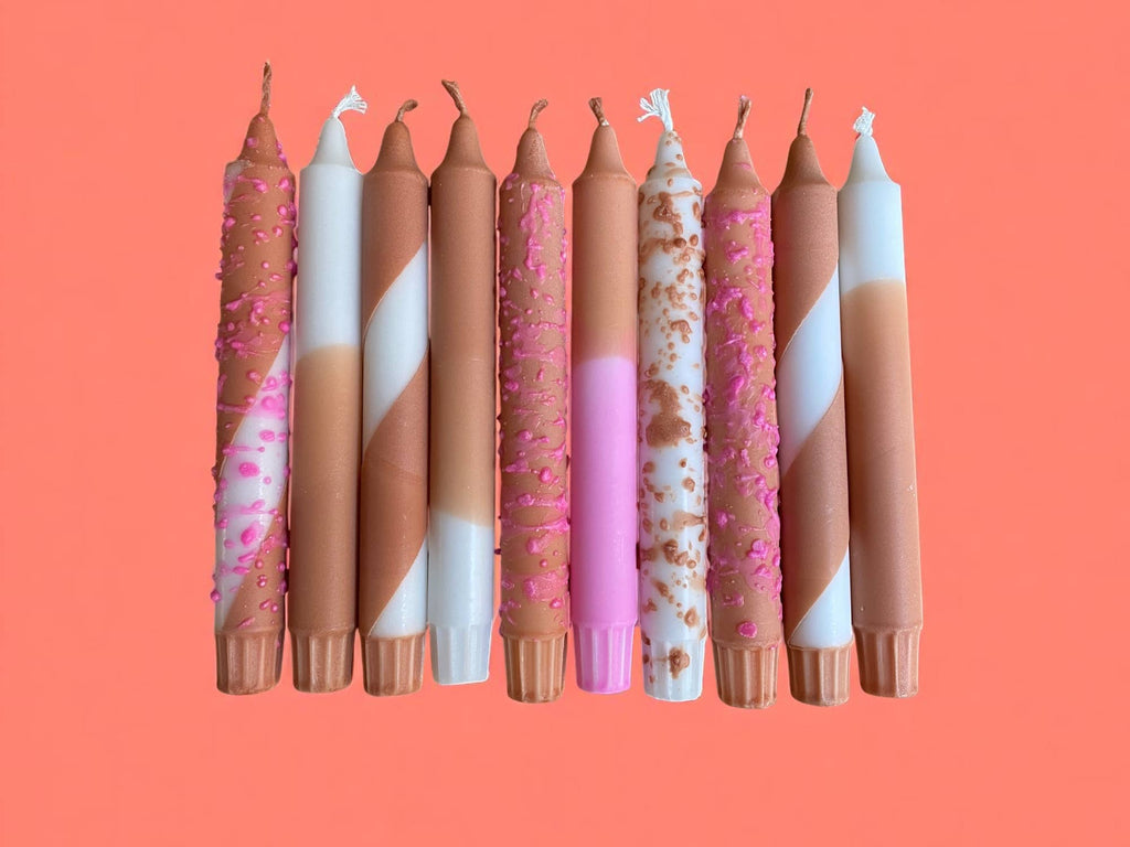 Vrolijke Gloed | Chocoladetaart Tapper Kaars | 2,3x20 cm