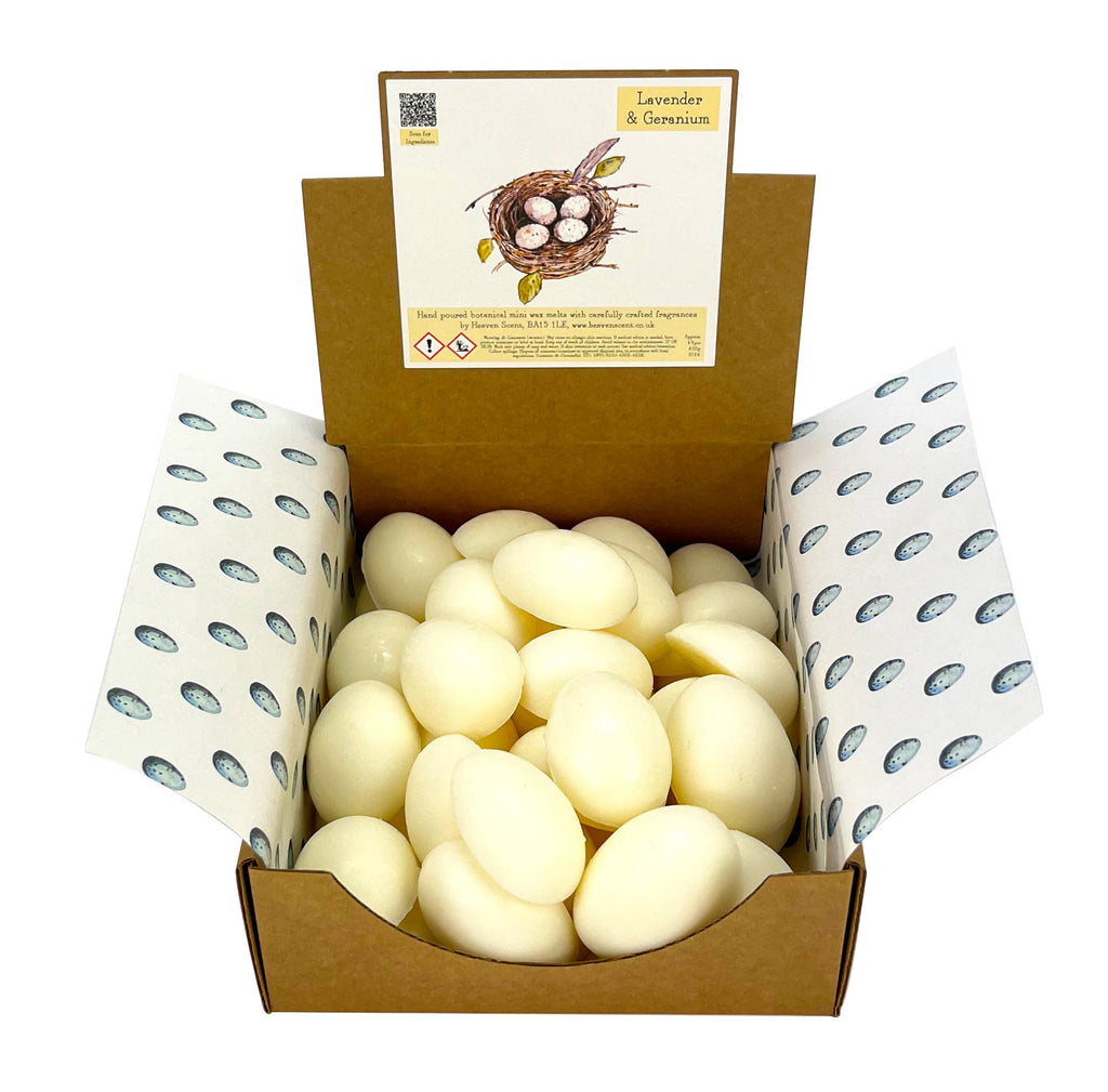Egg13g Wax Melts (Lavendel & Geranium) - Doos van ca. 47