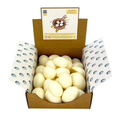 Egg13g Wax Melts (Lavendel & Geranium) - Doos van ca. 47