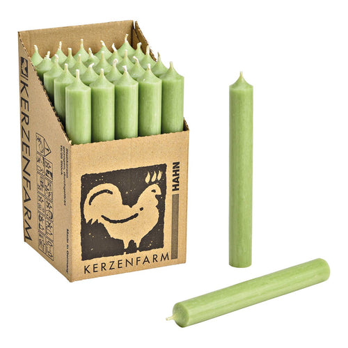Stompkaars Jade doorgekleurd Ø 2x18 cm Brandduur ca. 8 uur.