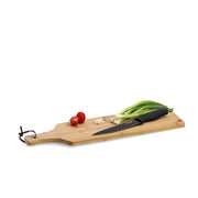 Snij- en serveerplank van bamboe met handvat: Natuur / Ca. 45 x 25 x 1,6 cm