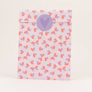 Papieren zakken Butterfly Hearts, lila: Mini (7cm × 15cm)