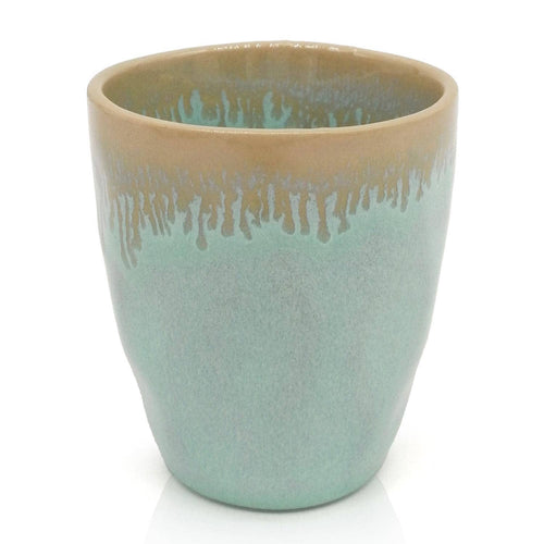 Turquoise stoneware espressokopje